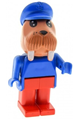 Fabuland walrus with a blue hat, with a red briefcase - fab12e