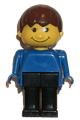 Basic Figure Human Boy Blue, Black Legs, Brown Hair - fab13a
