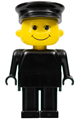 Basic Human figure with black legs and a black hat - fab13b