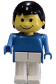 Basic Human girl with black hair, wearing white legs and a blue outfit - fab13d