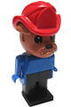 Fabuland Bertie Bulldog wearing a fire helmet - fab2e
