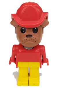 Fabuland Barty Bulldog - Fabuland Barty Bulldog 6 wearing a fire helmet - fab2g