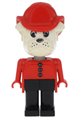 Bulldog Fabuland figure number 9 wearing a fire helmet - fab2i