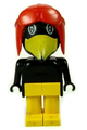 Crow Fabuland figure wearing aviator helmet and black eyes - fab4d