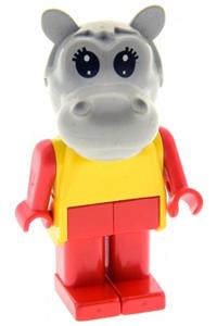 Fabuland Hannah Hippopotamus - Hippo minifigure from the Fabuland theme - fab6e
