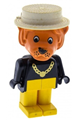 Fabuland Lion figure wearing a white hat - fab7g