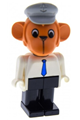 Monkey 1 Fabuland figure wearing a light gray hat - fab8a