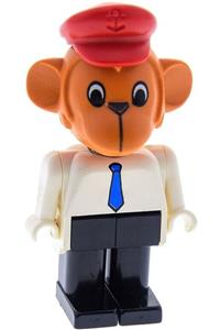 Fabuland Figure Monkey 1 with Red Hat fab8b
