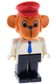 Monkey figure from Fabuland wearing a red hat - fab8b