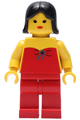 Red Halter Top - Red Legs, Black Female Hair - fbr002