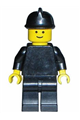 Plain Black Torso with Black Arms, Black Legs, Black Fire Helmet - fire005