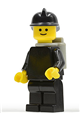 Firefighter with a black fire helmet and light gray airtanks - firec019