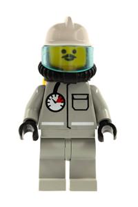 Fire - Air Gauge and Pocket, Light Gray Legs, White Fire Helmet, Breathing Hose, Yellow Airtanks firec027