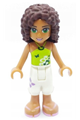 Andrea from Friends wearing white cropped trousers and a lime halter neck top - frnd004