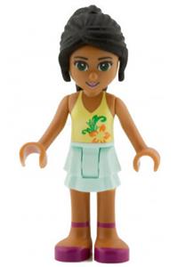 Friends Nicole - Nicole from Friends theme wearing a light yellow top and a light aqua layered skirt - frnd021