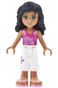 Friends Ella - Ella from Friends with white cropped trousers and a magenta top - frnd026