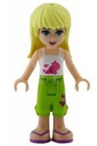 Friends Stephanie - Stephanie from the Friends series is wearing lime cropped trousers and a white top - frnd028