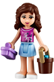 Olivia from Friends theme with a magenta top and bright light blue skirt - frnd040