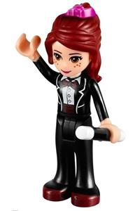 Friends Mia - Mia from Friends theme with black trousers and a black formal jacket with a bow tie - frnd041