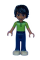 Friends Matthew, Dark Blue Trousers, Bright Green Polo Shirt - frnd043