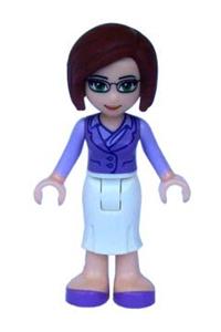 Friends Ms. Stevens - Ms. Stevens in a white long skirt and medium lavender vest - frnd044