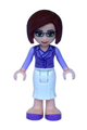Ms. Stevens in a white long skirt and medium lavender vest - frnd044