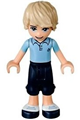 Friends Andrew, Dark Blue Cropped Trousers, Bright Light Blue Polo Shirt - frnd047