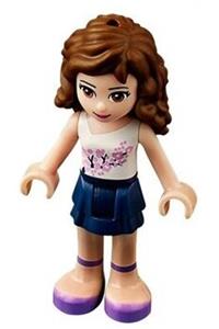 Friends Olivia - Olivia from Friends wearing a white top with a dark blue layered skirt - frnd062