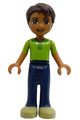Robert from the Friends theme wearing dark blue trousers and a bright green polo shirt - frnd069