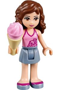 Friends Olivia - Olivia from Friends theme with sand blue skirt and bright pink top featuring magenta trim - frnd079