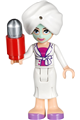 Sophie from Friends theme wearing a white long skirt, magenta top with white jacket, white turban, and light aqua mask - frnd085