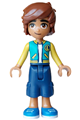Leo from Friends wearing a dark turquoise and yellow jacket, dark blue cropped trousers, and blue shoes - frnd0879