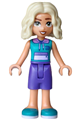 Friends Nova wearing a dark turquoise sleeveless hoodie, dark purple shorts, and dark turquoise shoes - frnd0880