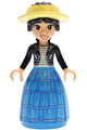 Liann from Friends wearing a black leather jacket and a dark azure skirt with ruffles - frnd0895