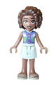 Aliya from Friends wearing a sand blue vest, a white skirt and tan sandals - frnd0907