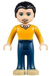 Friends Luis - Luis from Friends with dark blue trousers and a bright light orange sweater - frnd092