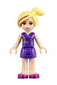 Natasha has dark purple skirt and matching top with comb accessory - frnd096