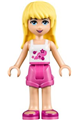 Stephanie from Friends theme in dark pink shorts and a white top with stars - frnd102