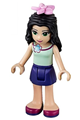 Emma from Friends theme with dark purple skirt, light aqua top featuring a flower at the neck - frnd108