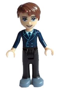 Friends David - David, wearing black trousers with a dark blue jacket and tie, is among friends - frnd129