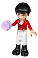 Mia from Friends theme with white riding pants, red jacket, and black riding helmet - frnd164