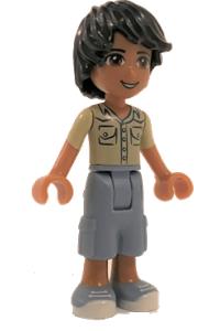 Friends Matthew - Matthew from Friends theme wearing khaki shirt and sand blue long shorts - frnd170
