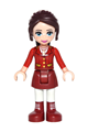 Friends Naomi, Dark Red Skirt with Laced Boots, Red Jacket - frnd181