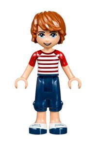 Friends Julian - Julian from Friends wearing dark blue cropped trousers and a red striped top - frnd214