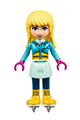Stephanie from Friends theme wearing a light aqua skirt, dark azure top, and skates - frnd217