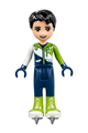 Nate from Friends wearing dark blue trousers, a ski jacket, and skates - frnd218