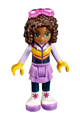 Andrea from Friends with medium lavender skirt, ski vest, and glasses - frnd219