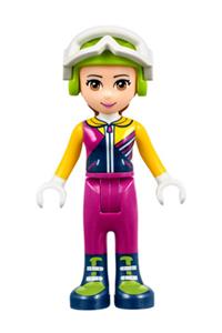 Friends Olivia, Magenta Trousers, Ski Jacket, Helmet, Goggles frnd222