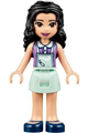 Emma from Friends theme wearing a medium lavender top with a light aqua apron and light aqua skirt - frnd239