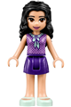 Friends Emma, Dark Purple Skirt, Medium Lavender Top, Light Aqua Shoes - frnd248
